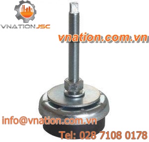 machine foot / anti-vibration / leveling / rubber