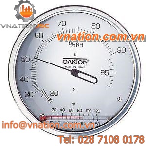 dial thermo-hygrometer / compact / wall-mounted / relative humidity