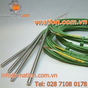 thermocouple temperature probe / resistance / with thermocouple output / stainless steel