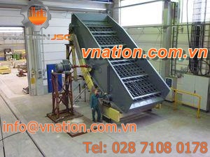circular vibrating screener / for bulk materials / inclined