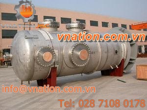 pressure tank / process / stainless steel / horizontal