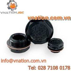 hexagonal plug / threaded / plastic / filling