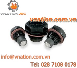 hexagonal plug / threaded / plastic / drain