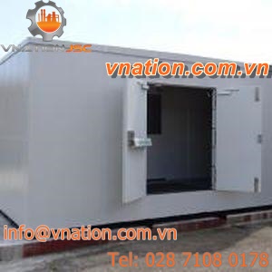 portable enclosure / fireproof / galvanized steel / network