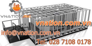 modular enclosure / floor-standing / galvanized steel / outdoor
