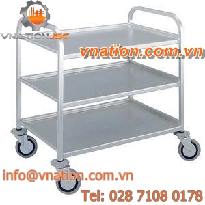 service cart / shelf / multipurpose / aluminum