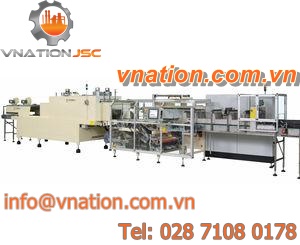 servo-controlled shrink wrapper / rotating / tray / for the food and beverage industry