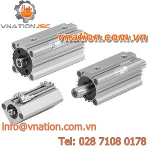 hydraulic cylinder / double-acting / compact / aluminum