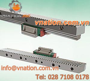 helical rack and pinion / ground