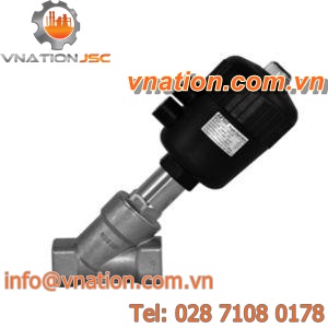 control valve / angle seat / stainless steel / air-operated