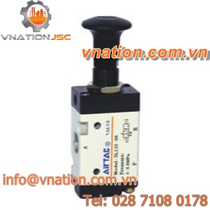 spool pneumatic directional control valve / manual / 3-way / compact