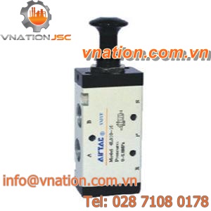 spool pneumatic directional control valve / manual / 5/2-way / compact