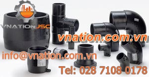 compression fitting / straight / polyethylene / thermoplastic