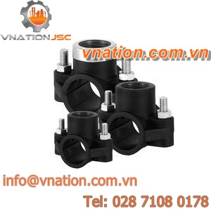 hose flange / steel / saddle tee / threaded