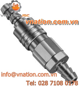 push-to-connect quick coupling / stainless steel / brass / low-pressure