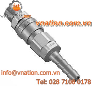 push-to-connect quick coupling / aluminum / steel / low-pressure