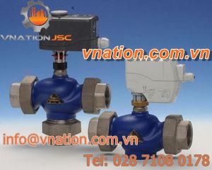plug type valve / electrically-operated / regulating / threaded