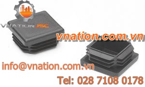 square plug / finned / snap-on / plastic