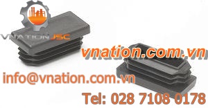 finned plug / rectangular / snap-on / plastic