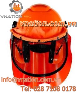 face shield / with hearing protection