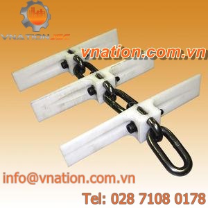 round link conveyor chain with bolt-on flights