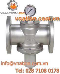 diaphragm valve / control / for pure water / stainless steel