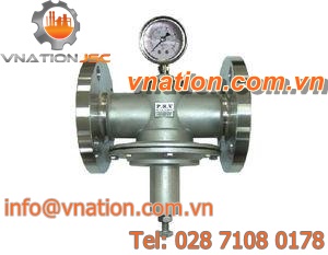 diaphragm valve / pressure reducing / for air / stainless steel