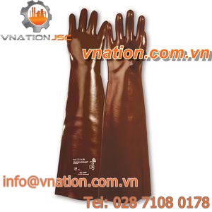 laboratory gloves / chemical protection / cotton / PVC