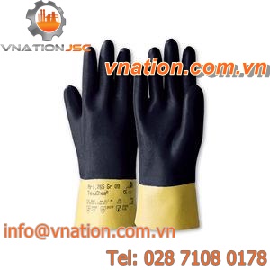 handling gloves / chemical protection / nitrile / cotton