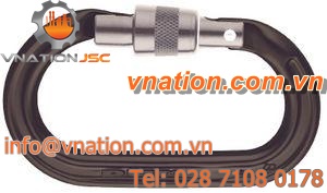 locking carabiner / aluminum / symmetrical