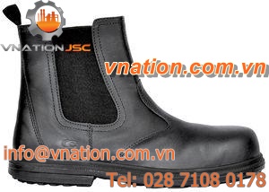 polyurethane-coated safety boot / leather