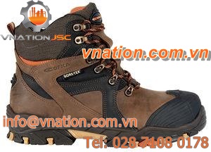 leather safety boot / polyurethane-coated / fabric