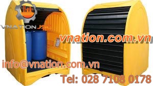 4-drum containment bund / multi-use / polyethylene / rigid