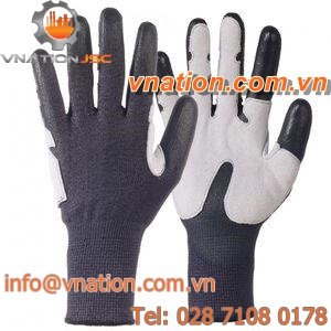 work gloves / anti-cut / wear-resistant / polyurethane-coated