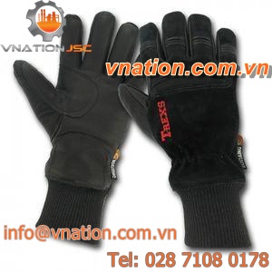 work gloves / heat-resistant / leather / firefighters