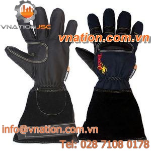 work gloves / anti-cut / heat-resistant / leather