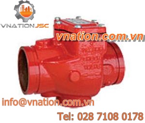 swing check valve / spring / for water / fire protection