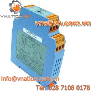DIN rail mount temperature transmitter / thermocouple / analog / programmable