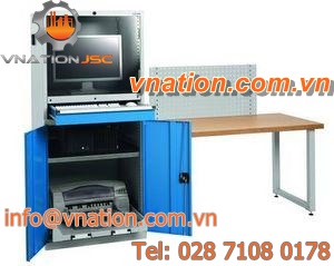 data cabinet / free-standing / hinged door / metal