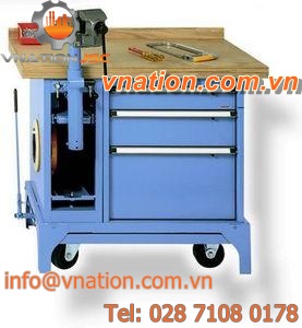 wooden workbench / mobile / 3-drawer