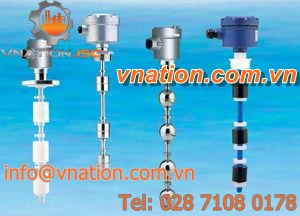 magnetic float level switch / for liquids / vertical / high-temperature