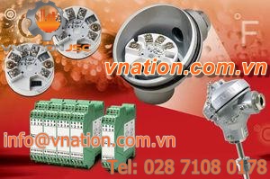 DIN rail mount temperature transmitter / type K thermocouple / type S thermocouple / RTD