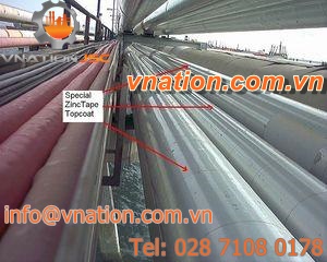 single-sided adhesive tape / zinc / conductive / for pipes