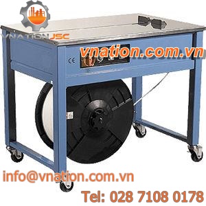 horizontal strapping machine / stainless steel / semi-automatic