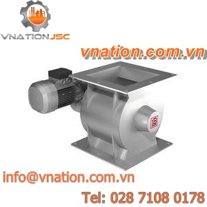 powder rotary valve / for pneumatic conveying / square-flange