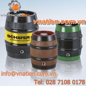 polyurethane-coated keg / for beer