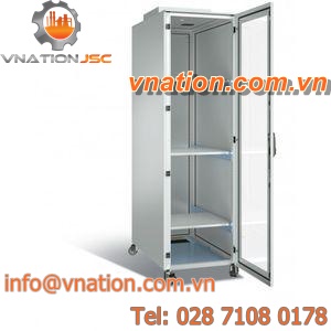 security cabinet / mobile / shelf / 25U