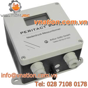 differential pressure transmitter / with electrical output signal / wall-mount / IP65