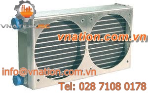 flat tube heat exchanger / air/oil / aluminum / custom