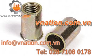 knurled nut / blind rivet / metal / cylindrical